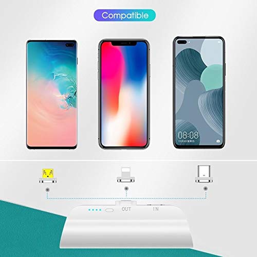 MagnetoBoost 3000mAh Portable Power Bank Winter White