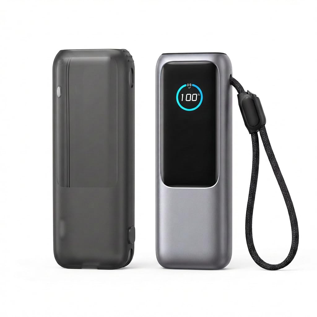 Mivexa Power Bank Case for Anker Laptop Power Bank 25,000mAh 165W (A1695), Black Clear Matte TPU 1.5mm Slim Full-Body Protective Cover, HD Clear Screen Protection(Case Only)