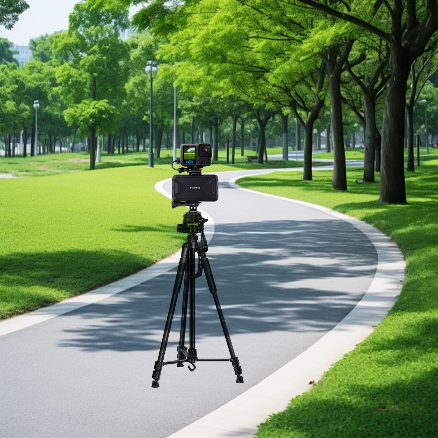 Portable 7800mAh Power Bank for Action Cameras and Phone Black