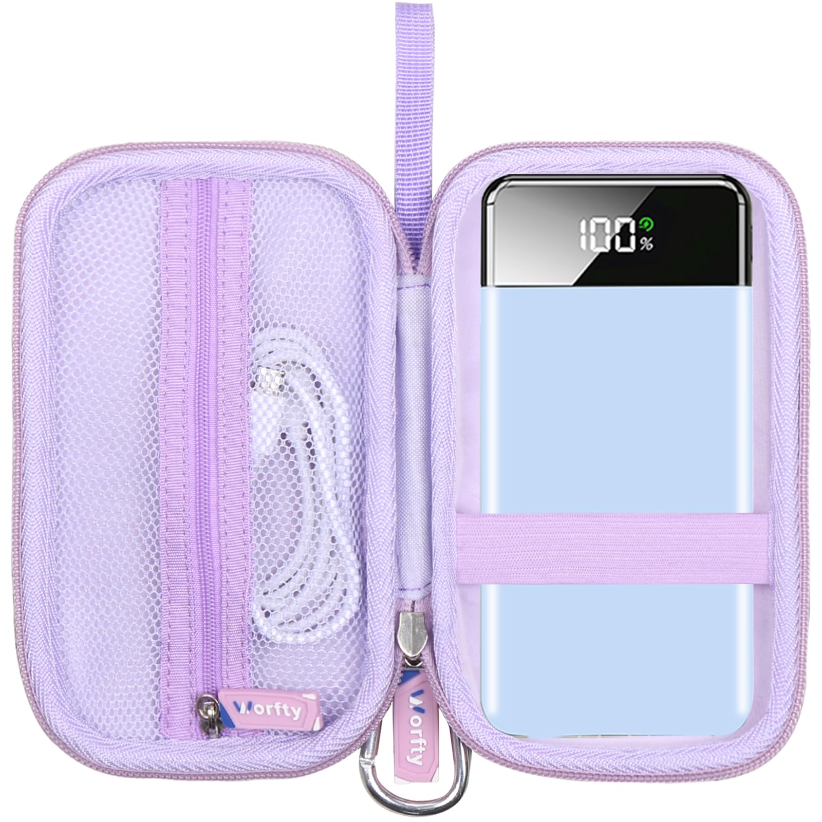 Hard Travel Case for SABANI for LOVELEDI for IAPOS for Pxwaxpy for OHOVIV for FOCHEW Portable Charger Power Bank, Storage Holder for Fast Charging Battery Protective Case (Purple)